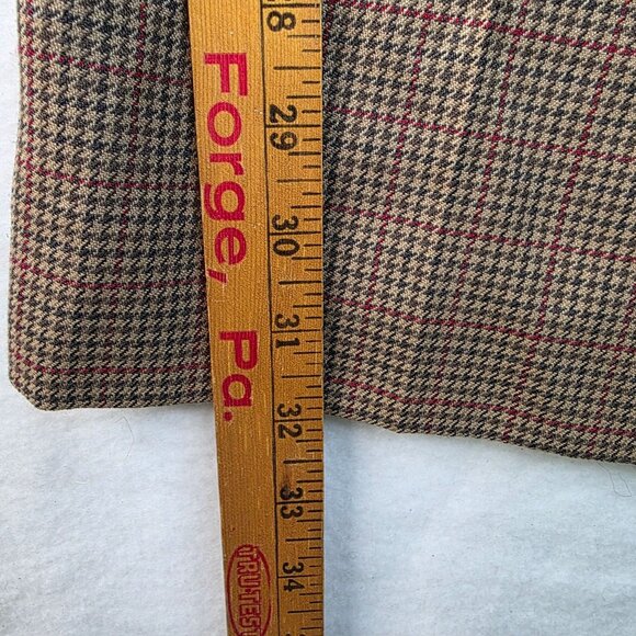 Pendleton 90s 18 Wool Trousers Tailored Wide Leg Plaid Pleated High Rise Vintage - Picture 10 of 10